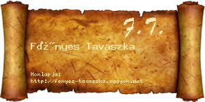 Fényes Tavaszka névjegykártya